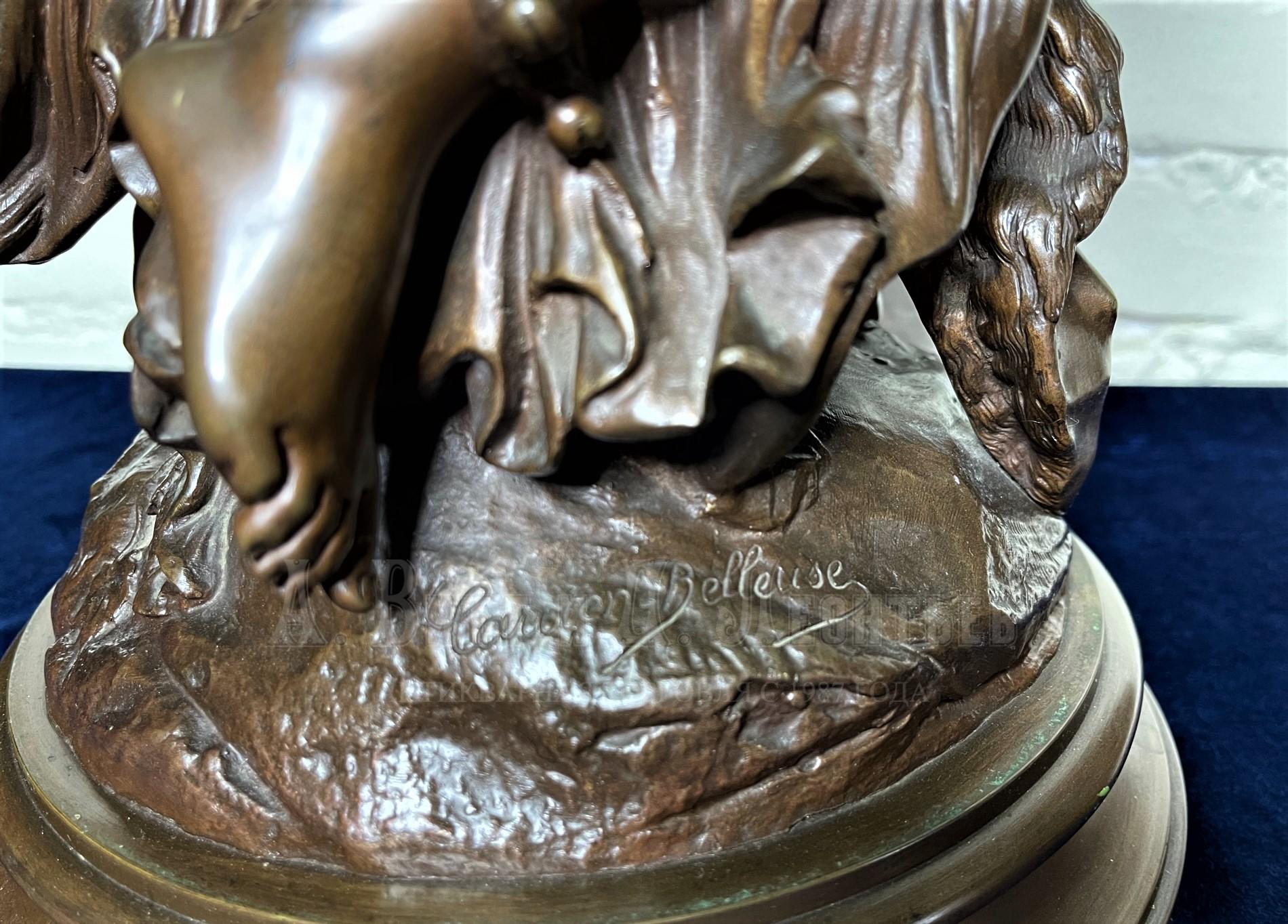Вакханки с тамбурином бронза Carrier Belleuse скульптура антикварная